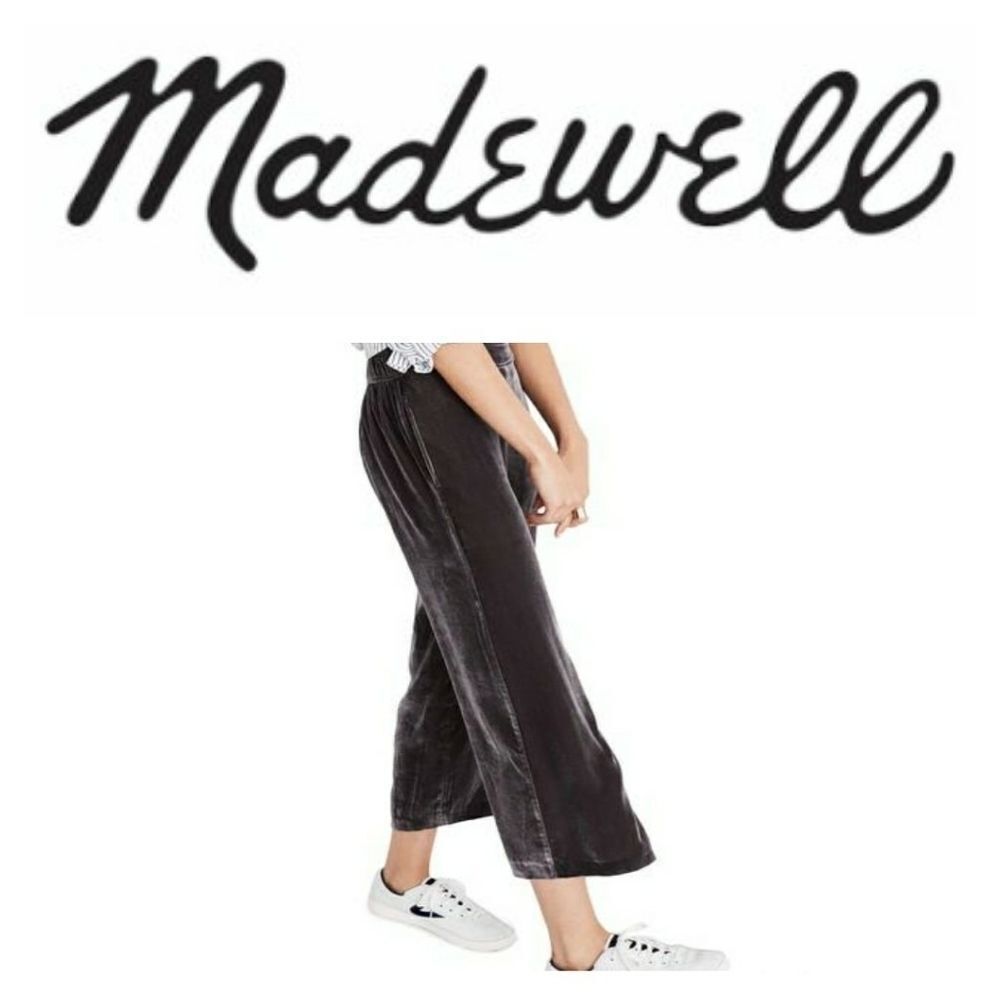 Madewell Silk Pull-On Pants Gunmetal XS